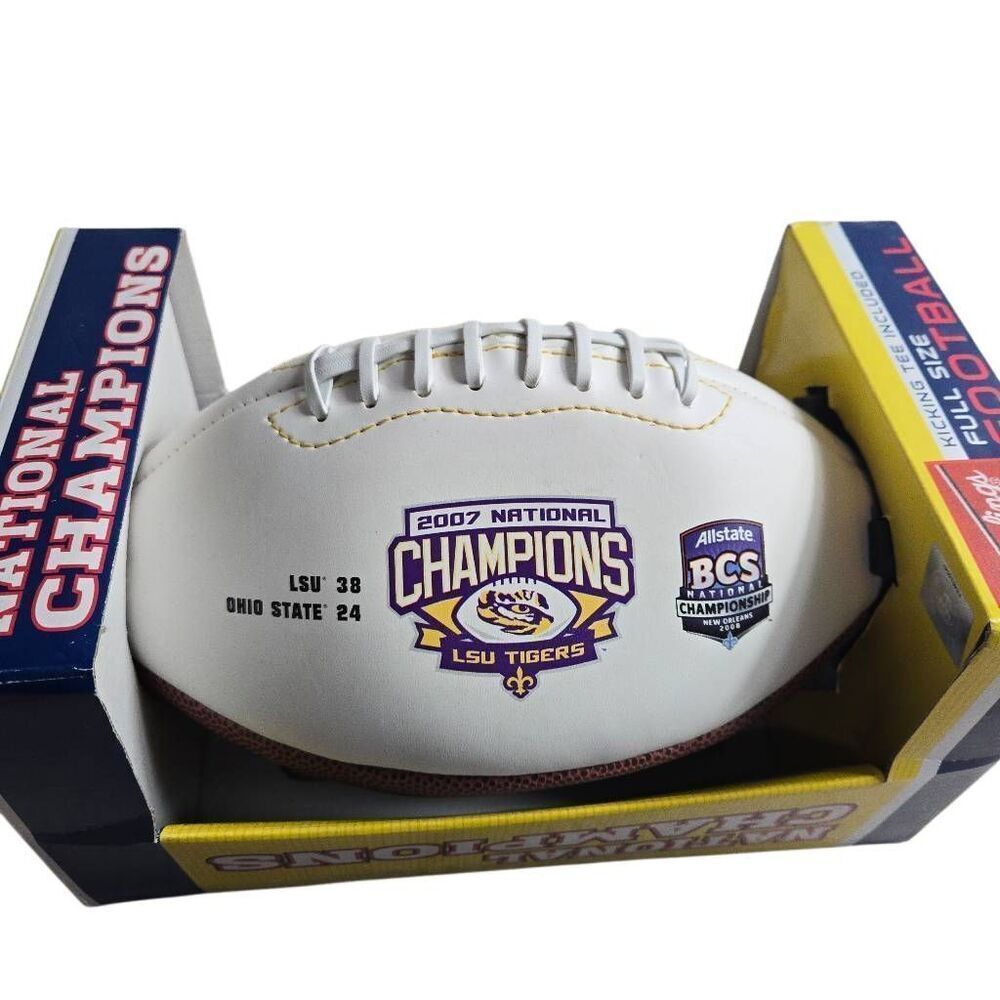 LSU Tigers 2007 BCS National Champions commemorative souvenir football